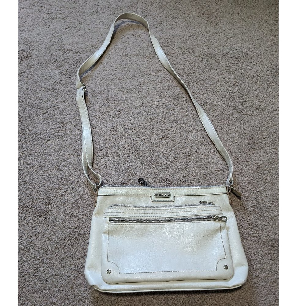 Cream Relic crossbody wallet bag